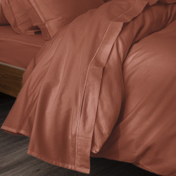 Percale de coton uni 80 fils/cm² Terracotta