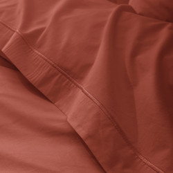 Percale de coton uni 80 fils/cm² Terracotta