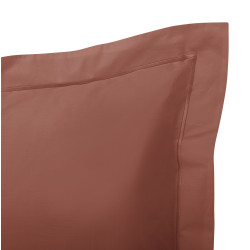 Percale de coton uni 80 fils/cm² Terracotta