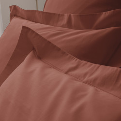 Percale de coton uni 80 fils/cm² Terracotta