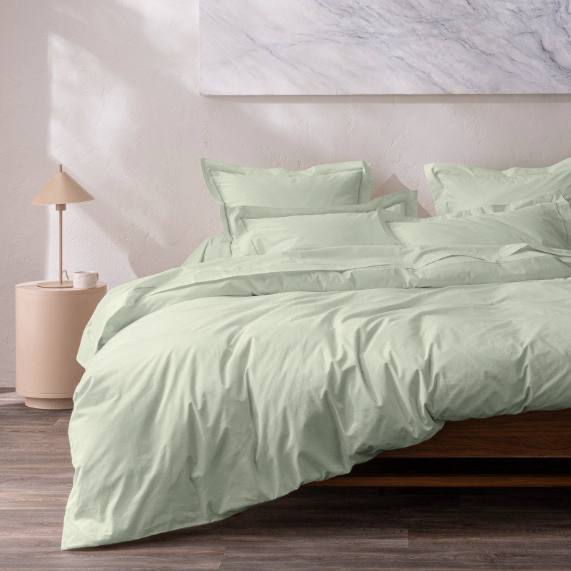 Percale de coton uni 80 fils/cm² Vert d'eau