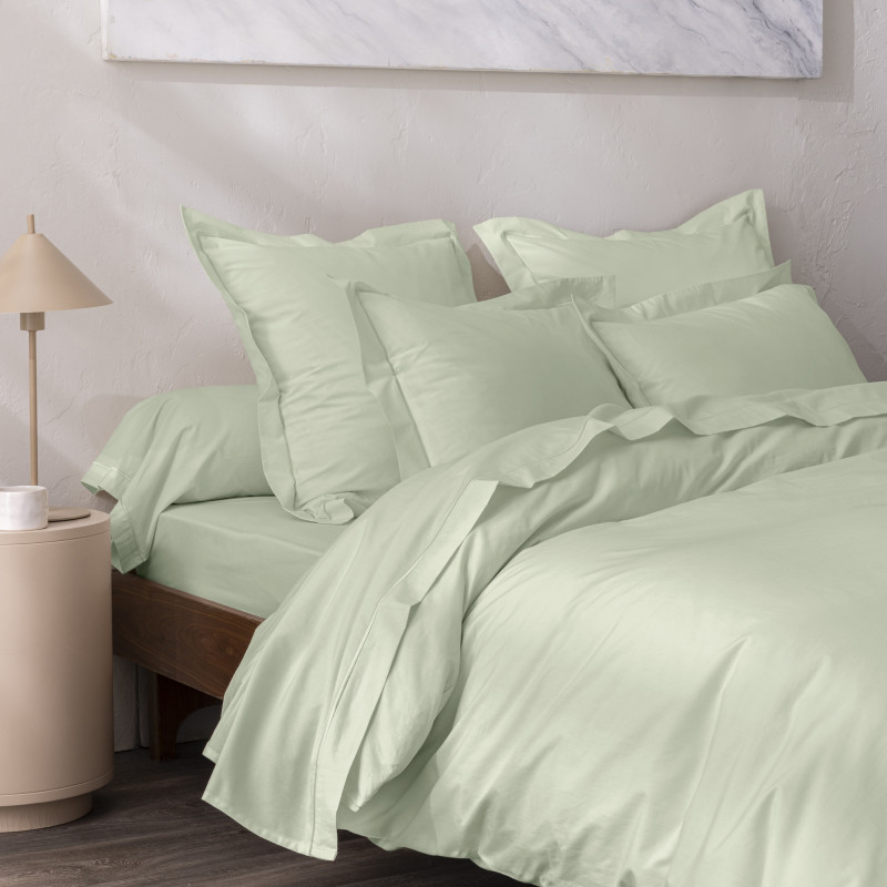 Percale de coton uni 80 fils/cm² Vert d'eau