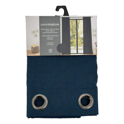 Rideaux Effet lin Bleu Nuit