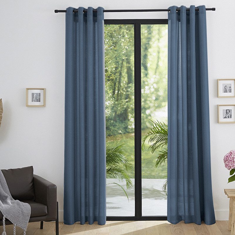 Rideaux Effet lin Bleuet
