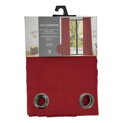 Rideaux Effet lin Cerise