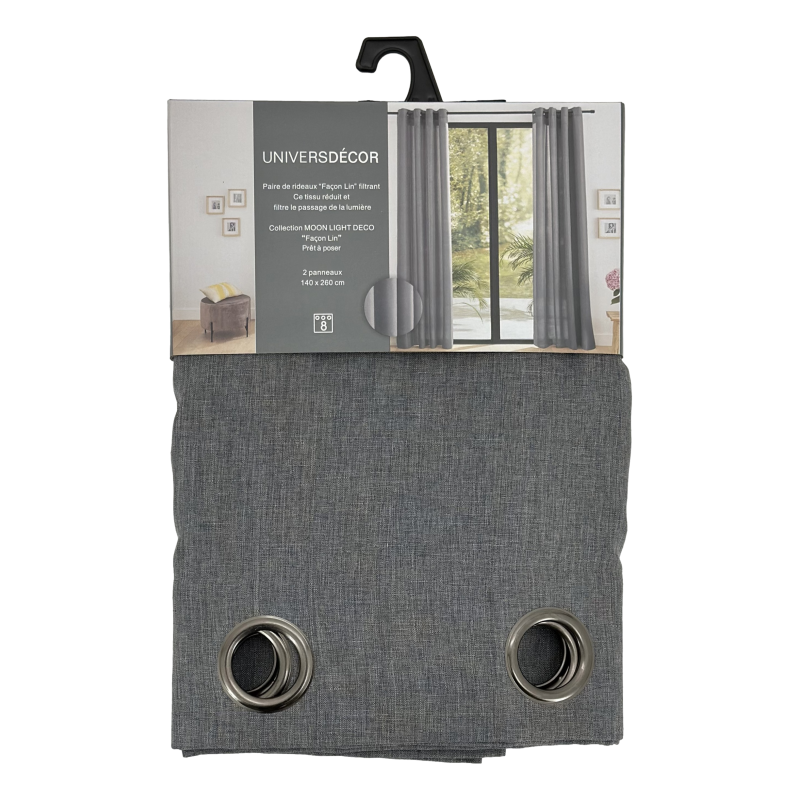 Rideaux Effet lin Granite