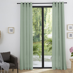Rideaux Effet lin Menthe
