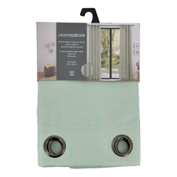 Rideaux Effet lin Menthe