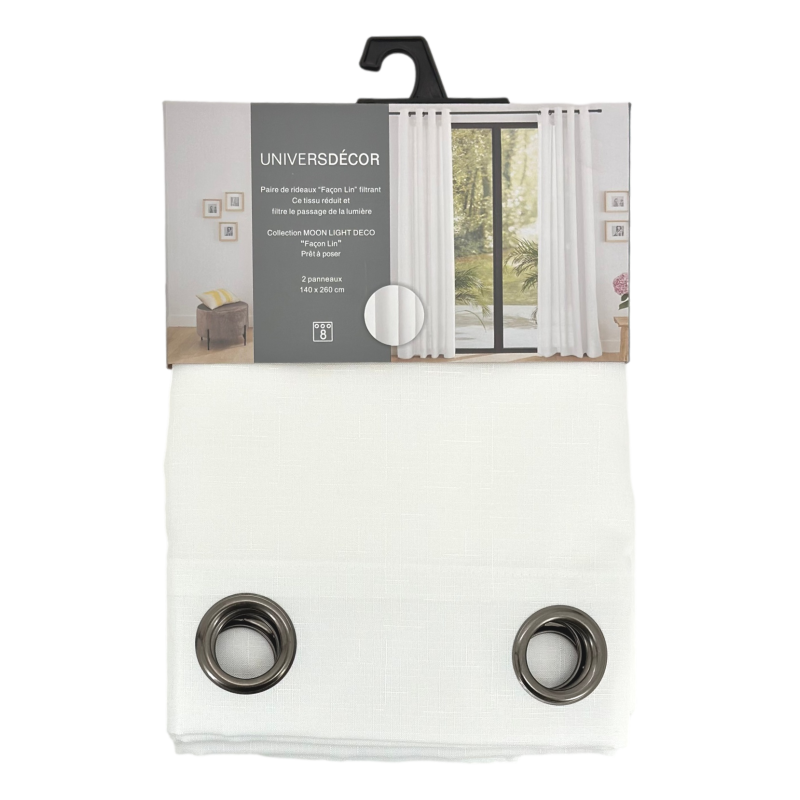 Rideaux Effet lin Neige