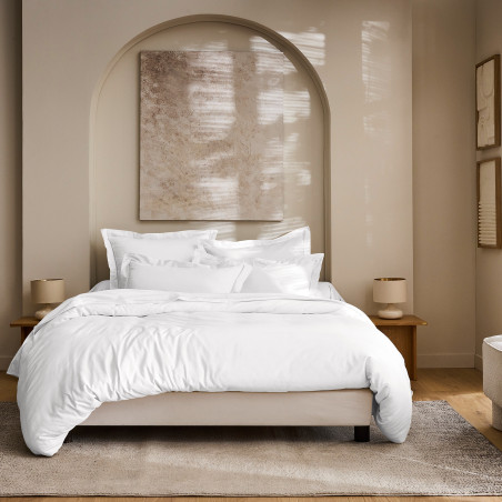 Satin de coton 120 fils/cm² Blanc