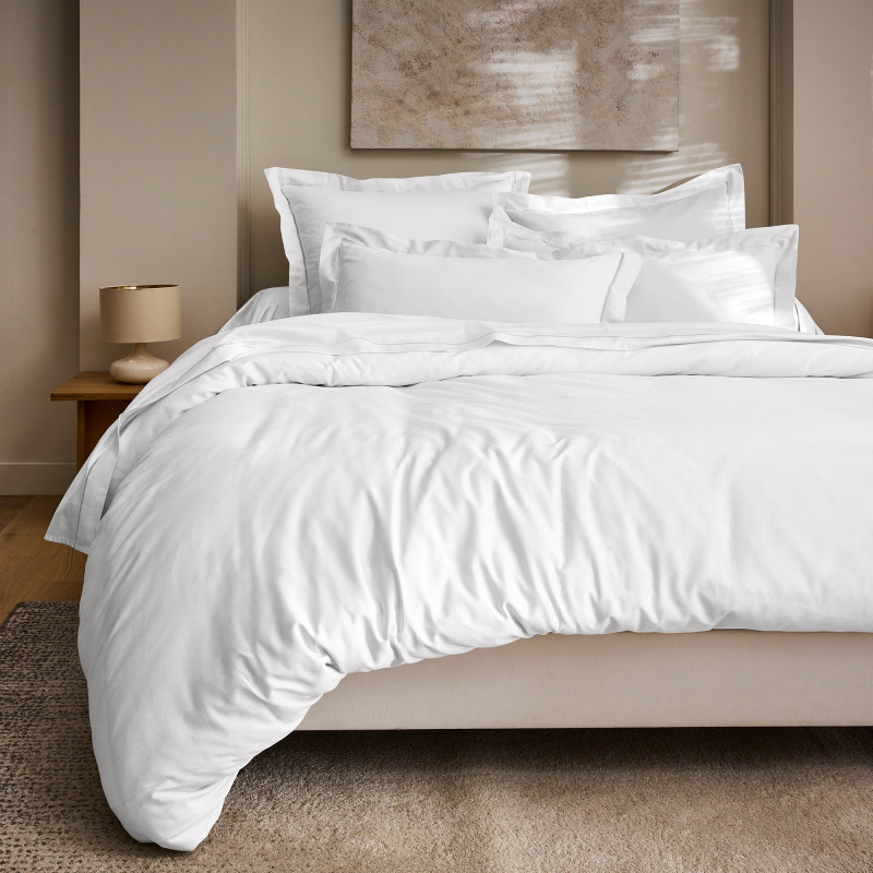 Satin de coton 120 fils/cm² Blanc