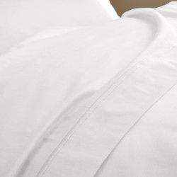 Satin de coton 120 fils/cm² Blanc
