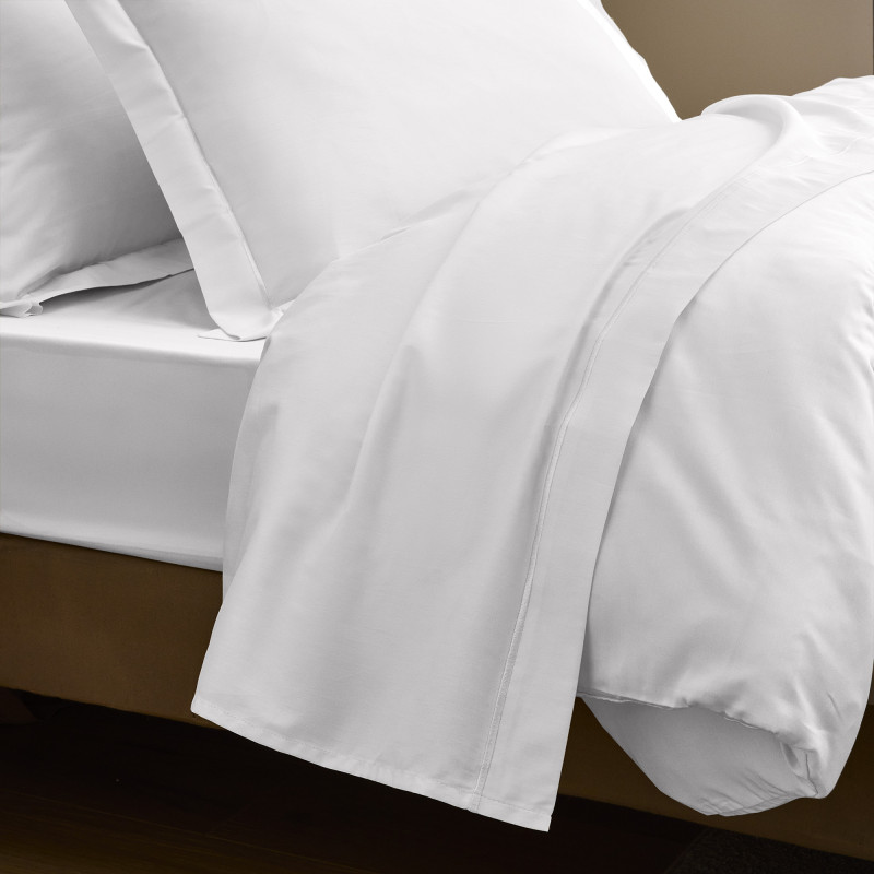 Satin de coton 120 fils/cm² Blanc