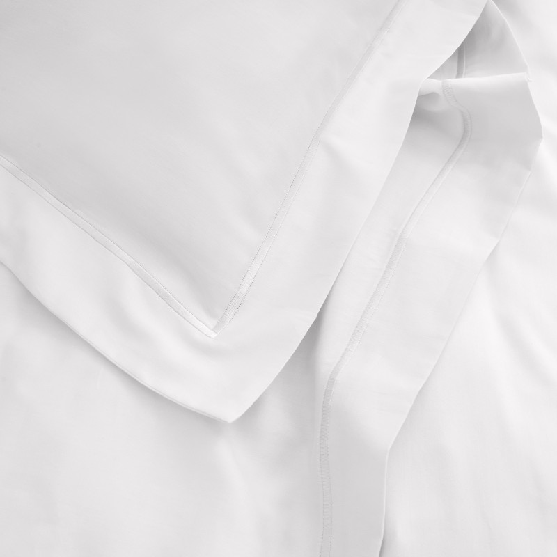 Satin de coton 120 fils/cm² Blanc