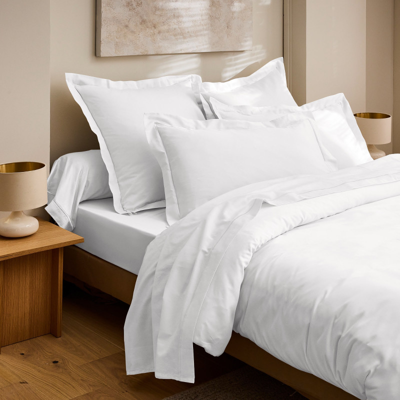 Satin de coton 120 fils/cm² Blanc