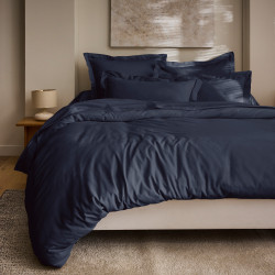 Satin de coton 120 fils/cm² Bleu velours