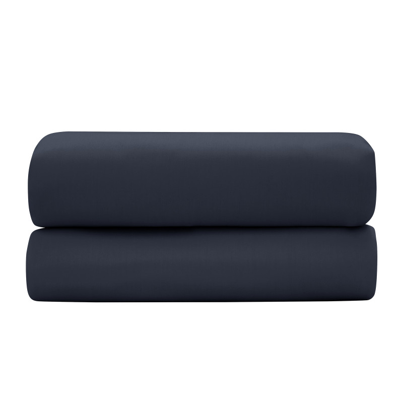 Satin de coton 120 fils/cm² Bleu velours