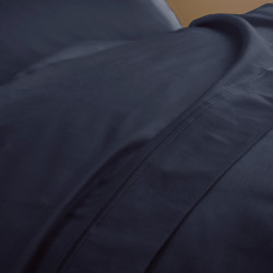 Satin de coton 120 fils/cm² Bleu velours