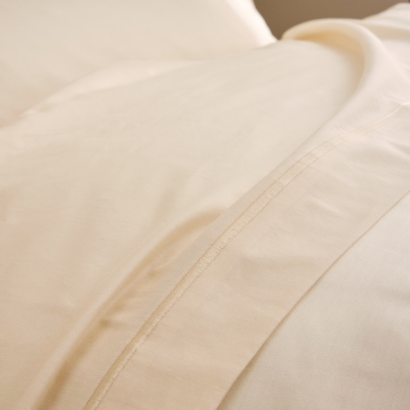 Satin de coton 120 fils/cm² Creme