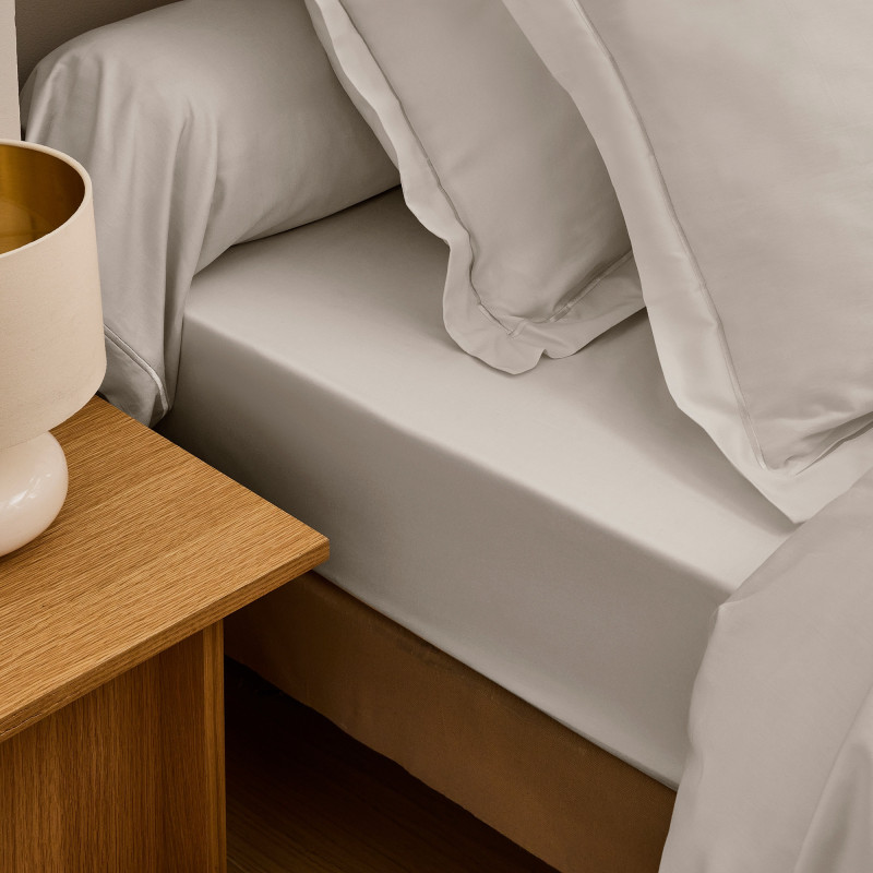 Satin de coton 120 fils/cm² Sable