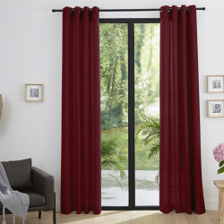 Paire de rideaux Effet lin Lie De Vin